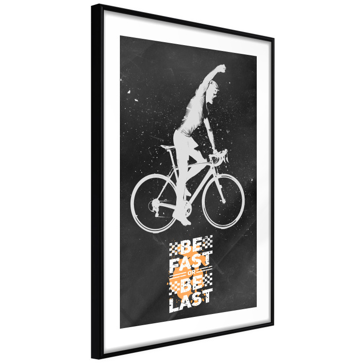 Wall Poster Triumphant Cyclist - Boy on a Bicycle and a Motivational Slogan 148942 additionalImage 7