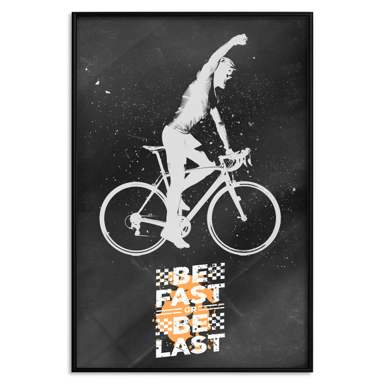 Wall Poster Triumphant Cyclist - Boy on a Bicycle and a Motivational Slogan 148942 additionalImage 20