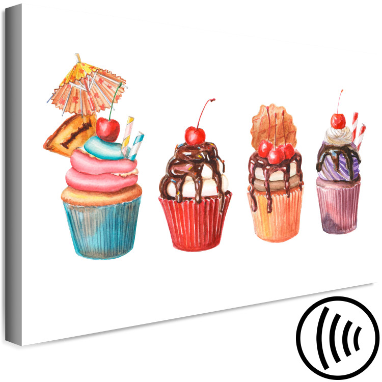 Canvas Sweets (1-piece) - still life painted with colorful watercolors 149642 additionalImage 6