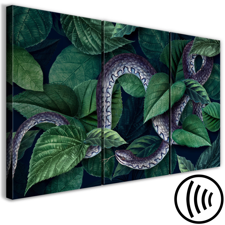 Canvas Snake in the Leaves - Wild Fauna and Flora of the Dark Jungle 149842 additionalImage 6