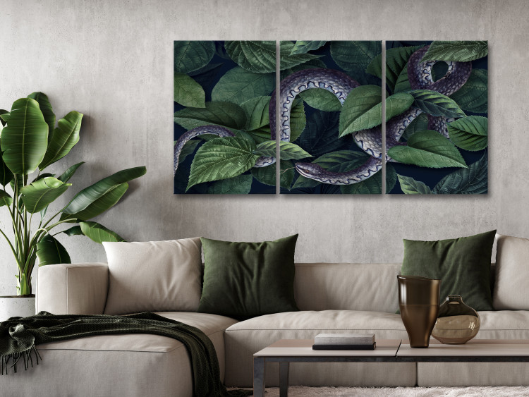 Canvas Snake in the Leaves - Wild Fauna and Flora of the Dark Jungle 149842 additionalImage 3