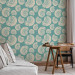Modern Wallpaper Underwater World - Pattern of Bright Shells on a Turquoise Background 150042 additionalThumb 5