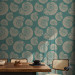 Modern Wallpaper Underwater World - Pattern of Bright Shells on a Turquoise Background 150042 additionalThumb 8