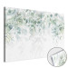 Print On Glass Delicate Touch of Nature - Plants in Pastel Delicate Greens on a White Background [Glass] 151042