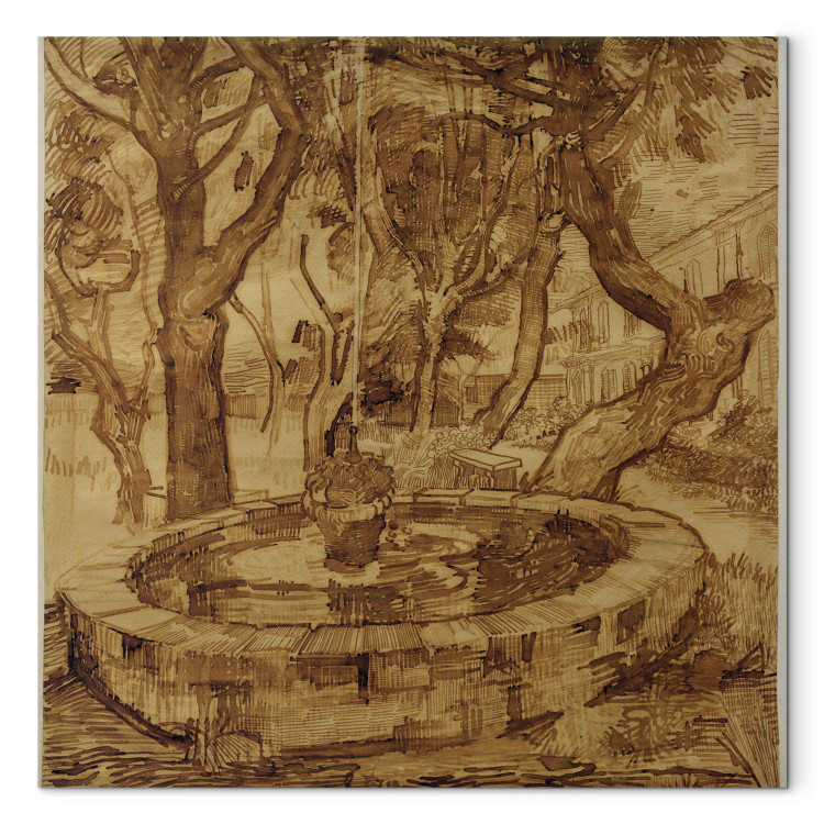 Reproduction Painting Fountain in the Garden of the Asylum 155742