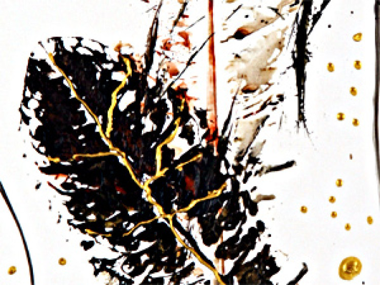Canvas Graceful Fallen Tree Leaves (3-piece) - autumn nature motif 47242 additionalImage 3
