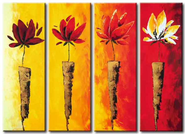Canvas Art Print Flowers in vases 48742