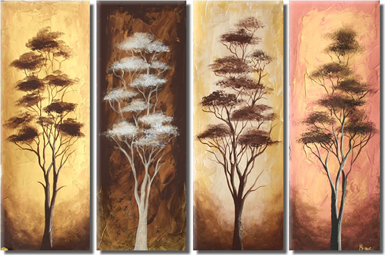 Canvas Print Trees in gold 49842