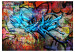 Photo Wallpaper Art Crime - Street Art in the Form of Colourful Graffiti on an Urban Mural 60542 additionalThumb 1
