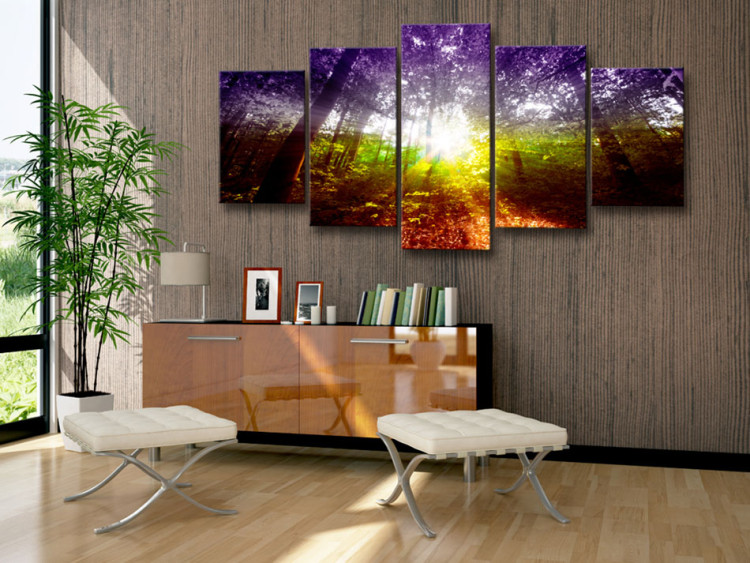 Canvas Art Print Rainbow Forest 62342 additionalImage 3