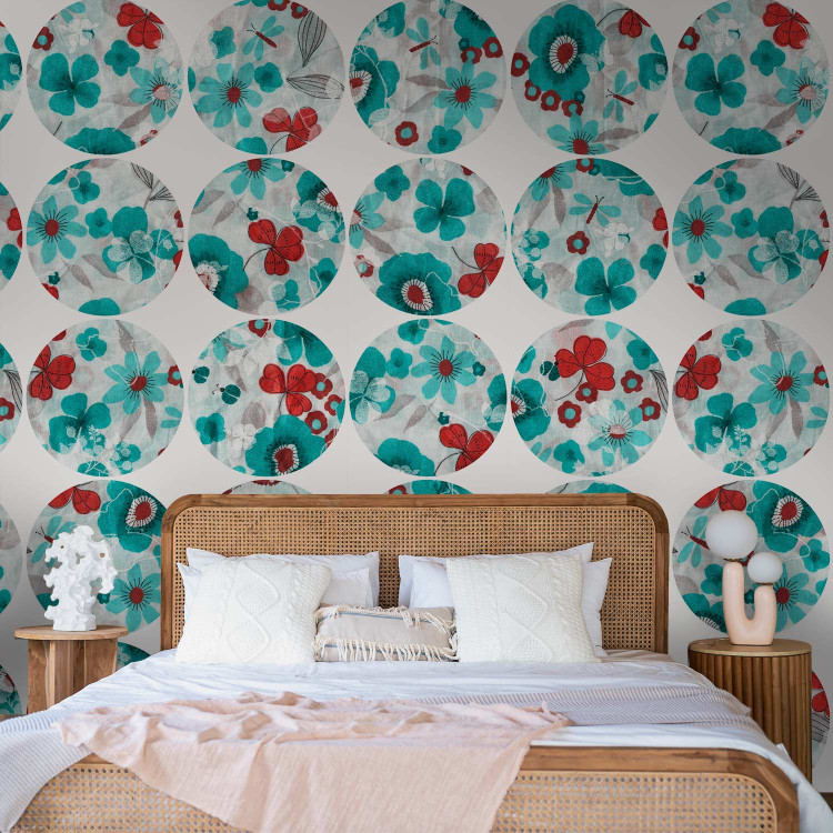 Wallpaper Turquoise meadow - circle 89742 additionalImage 3