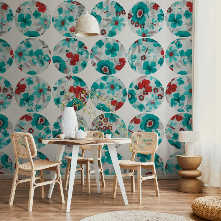 Wallpaper Turquoise meadow - circle 89742 additionalImage 4