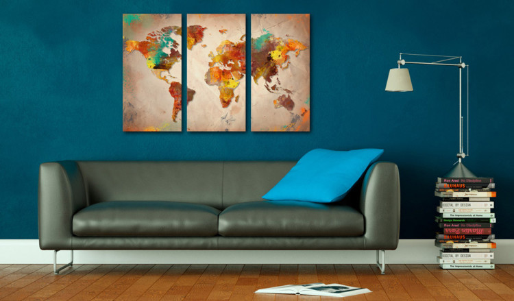 Decorative Pinboard Painted World [Cork Map] 92142 additionalImage 3
