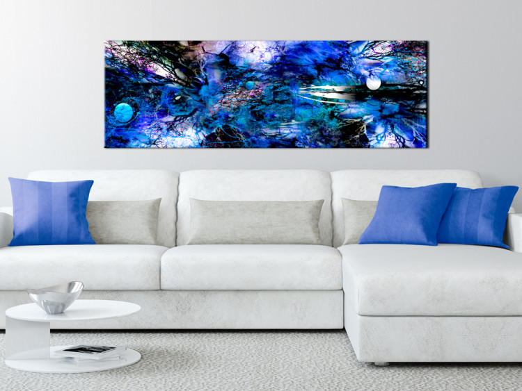 Canvas Art Print Blue Artistic Disorder (1-piece) - Modern Abstraction 93742 additionalImage 3