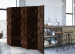 Room Divider Screen Secret of Magma II - brown texture of geometric figures in glow 95442 additionalThumb 2
