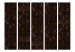 Room Divider Screen Secret of Magma II - brown texture of geometric figures in glow 95442 additionalThumb 3