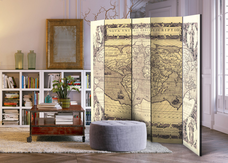 Room Separator Nova Universi Orbis Descriptio - world map in Latin in retro style 95642 additionalImage 4