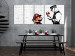 Canvas Art Print Graffiti on Brick (5-piece) - Mario and Policeman in Pop Art Style 106252 additionalThumb 3