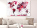 Canvas Art Print World Map: Red Watercolors (1 Part) Wide 107552 additionalThumb 3
