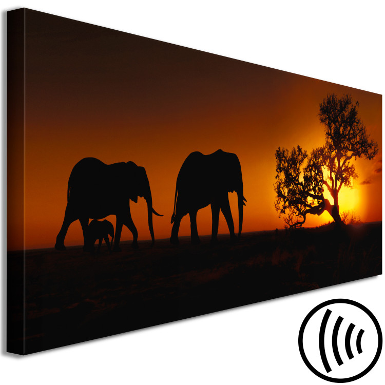 Canvas Print Elephant Family (Orange) 108152 additionalImage 6