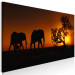 Canvas Print Elephant Family (Orange) 108152 additionalThumb 2