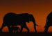 Canvas Print Elephant Family (Orange) 108152 additionalThumb 4