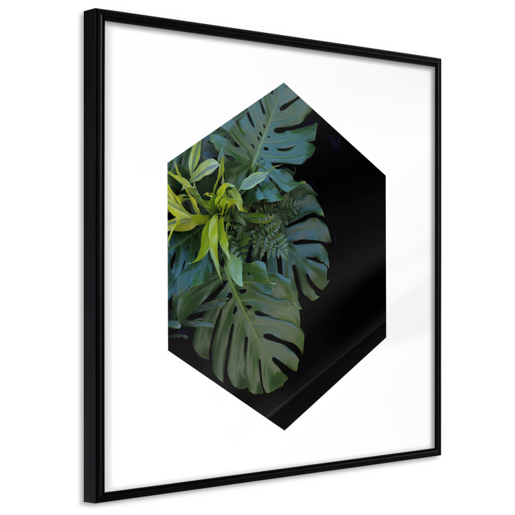 Wall Poster Plant hexagon (square) - geometric abstraction with leaves 114352 additionalImage 11