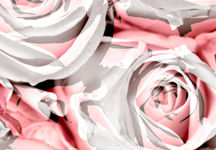 Canvas Print Sunken roses - flowers in shades of pink and white 117852 additionalImage 4