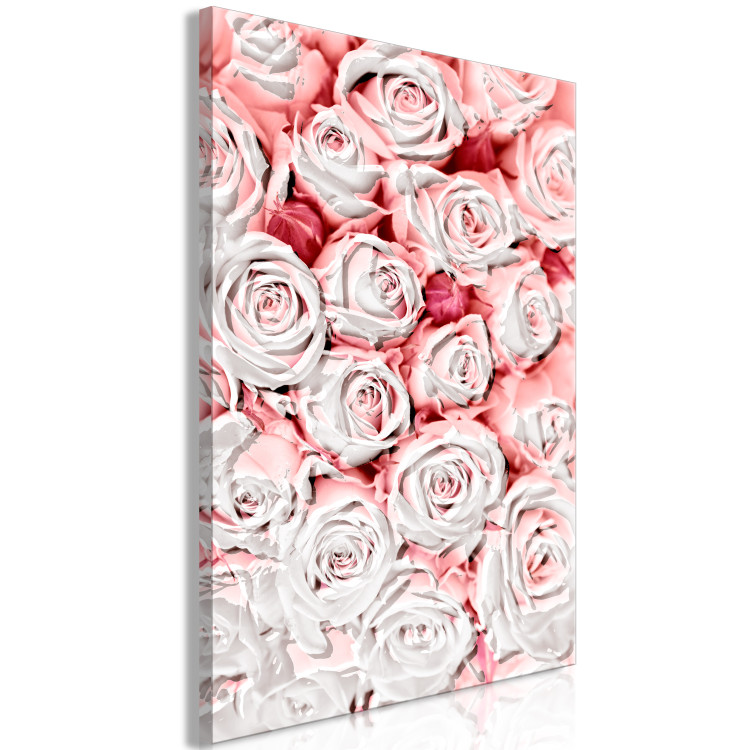 Canvas Print Sunken roses - flowers in shades of pink and white 117852 additionalImage 2