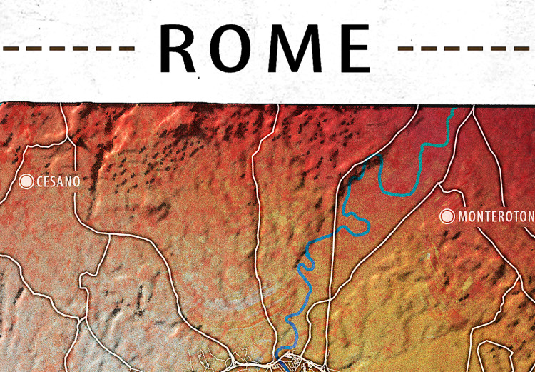 Canvas Print Hipsometric Rome - a map representing the relief of the surface 118552 additionalImage 4