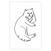 Wall Poster Cat's Relaxation - black and white simple composition with animal line art 119252 additionalThumb 25