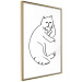 Wall Poster Cat's Relaxation - black and white simple composition with animal line art 119252 additionalThumb 8