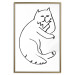 Wall Poster Cat's Relaxation - black and white simple composition with animal line art 119252 additionalThumb 20