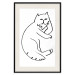 Wall Poster Cat's Relaxation - black and white simple composition with animal line art 119252 additionalThumb 18
