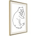 Wall Poster Cat's Relaxation - black and white simple composition with animal line art 119252 additionalThumb 2