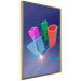 Poster Shall We Play? - colorful geometric figures from a console on a blue background 122652 additionalThumb 12