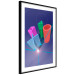 Poster Shall We Play? - colorful geometric figures from a console on a blue background 122652 additionalThumb 11