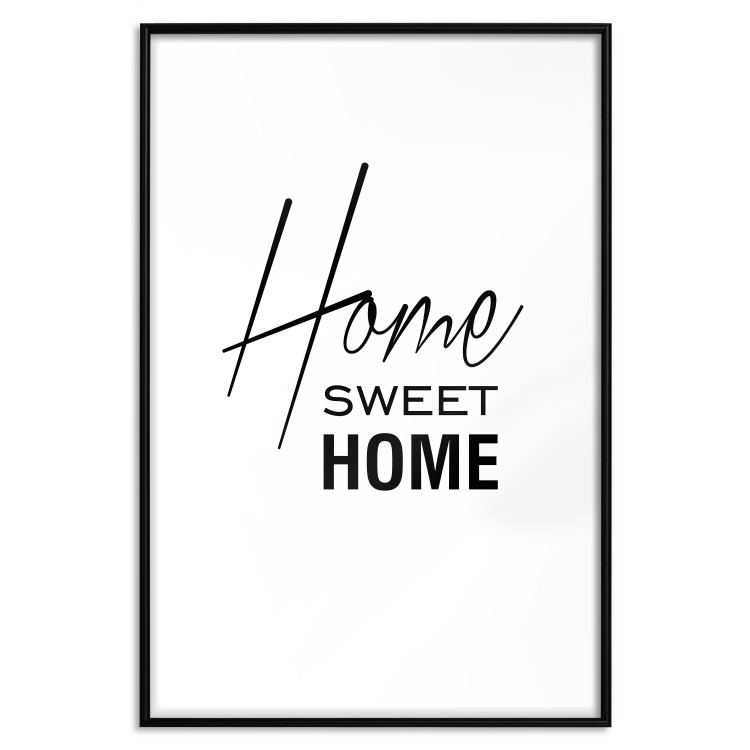 Wall Poster Black and White: Home Sweet Home - black and white English text 122952 additionalImage 15