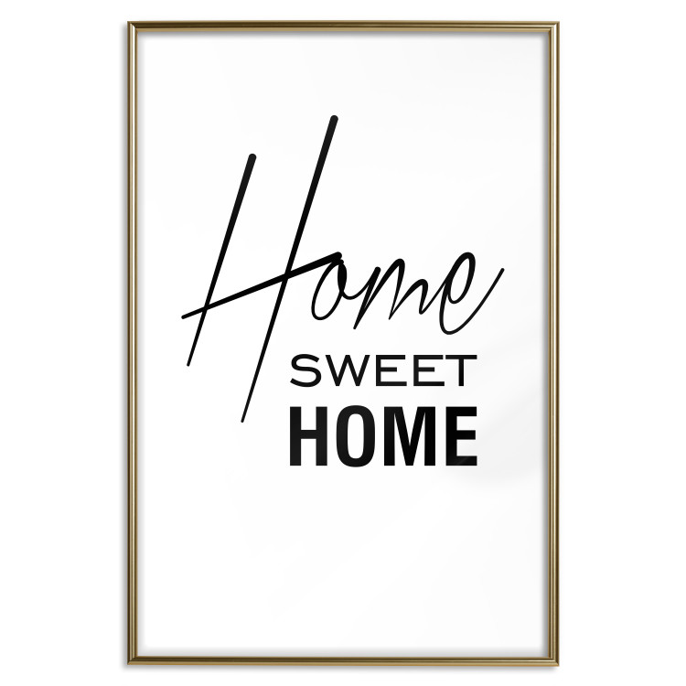 Wall Poster Black and White: Home Sweet Home - black and white English text 122952 additionalImage 16