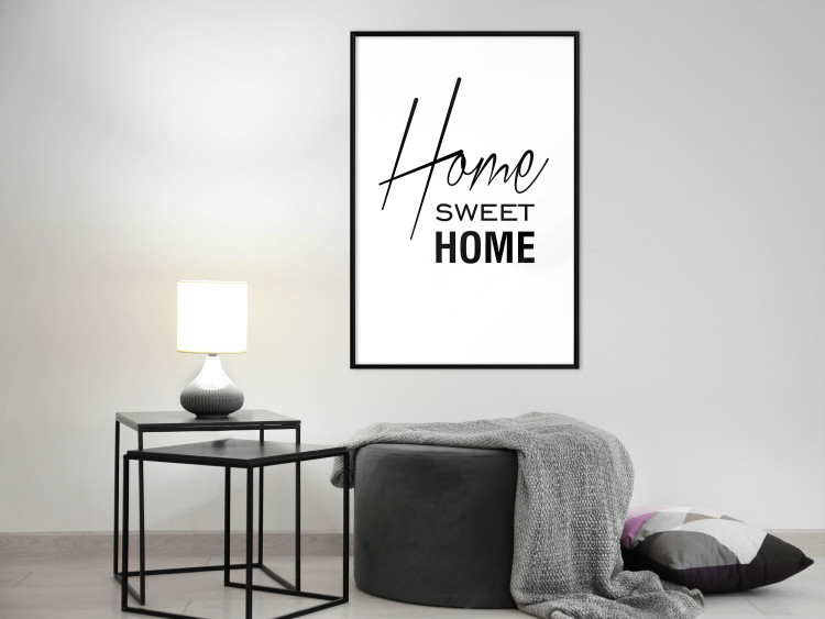 Wall Poster Black and White: Home Sweet Home - black and white English text 122952 additionalImage 3