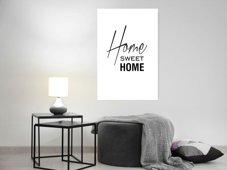 Wall Poster Black and White: Home Sweet Home - black and white English text 122952 additionalImage 2