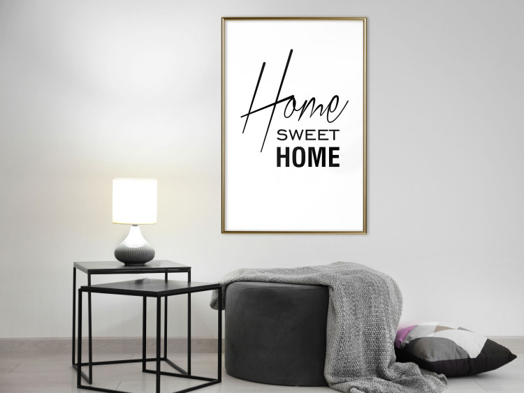 Wall Poster Black and White: Home Sweet Home - black and white English text 122952 additionalImage 5