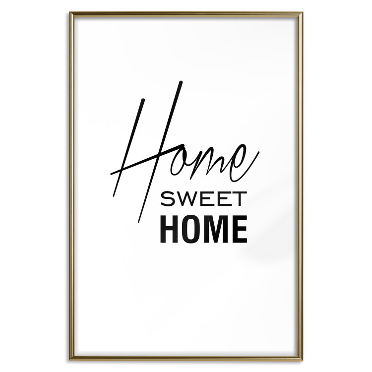 Wall Poster Black and White: Home Sweet Home - black and white English text 122952 additionalImage 14
