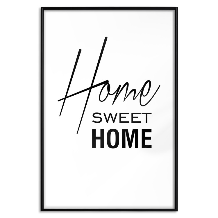 Wall Poster Black and White: Home Sweet Home - black and white English text 122952 additionalImage 18