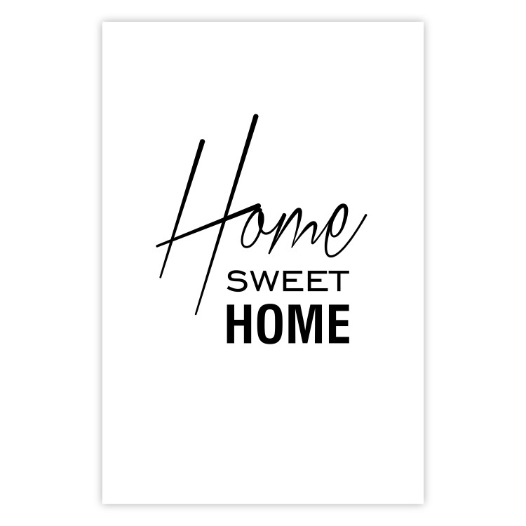 Wall Poster Black and White: Home Sweet Home - black and white English text 122952 additionalImage 19