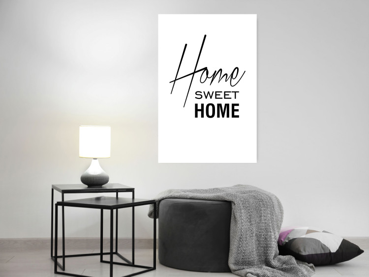 Wall Poster Black and White: Home Sweet Home - black and white English text 122952 additionalImage 17