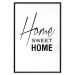 Wall Poster Black and White: Home Sweet Home - black and white English text 122952 additionalThumb 18