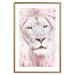 Wall Poster Beauty in Strength - reddened white lion portrait with yellow eyes 123052 additionalThumb 14
