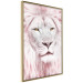 Wall Poster Beauty in Strength - reddened white lion portrait with yellow eyes 123052 additionalThumb 8