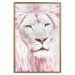 Wall Poster Beauty in Strength - reddened white lion portrait with yellow eyes 123052 additionalThumb 16